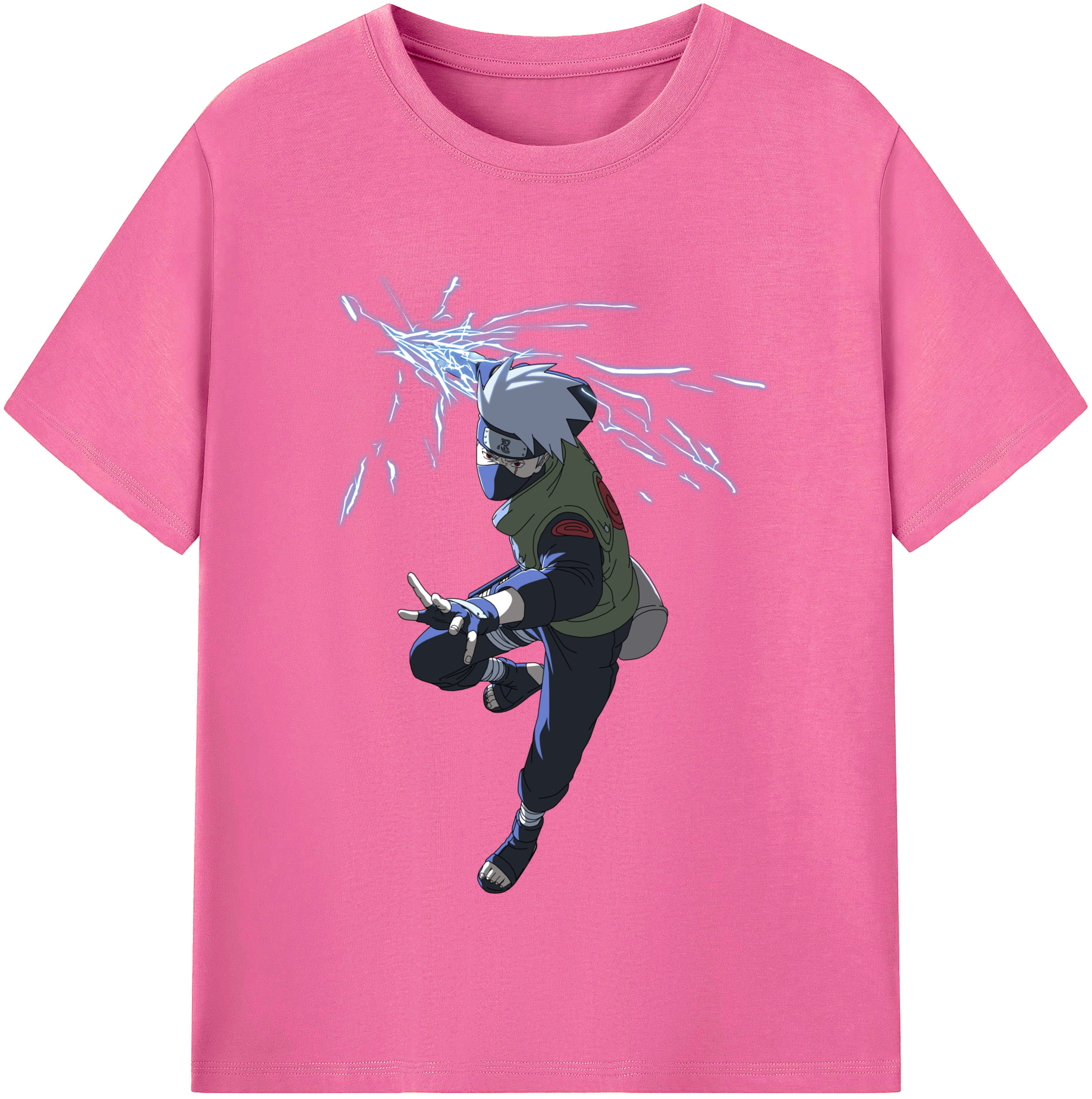（画像用） NARUTO -ナルト- はたけ カカシ Hatake Kakashi レディースカジュアルプリントTシャツ（綿100％）